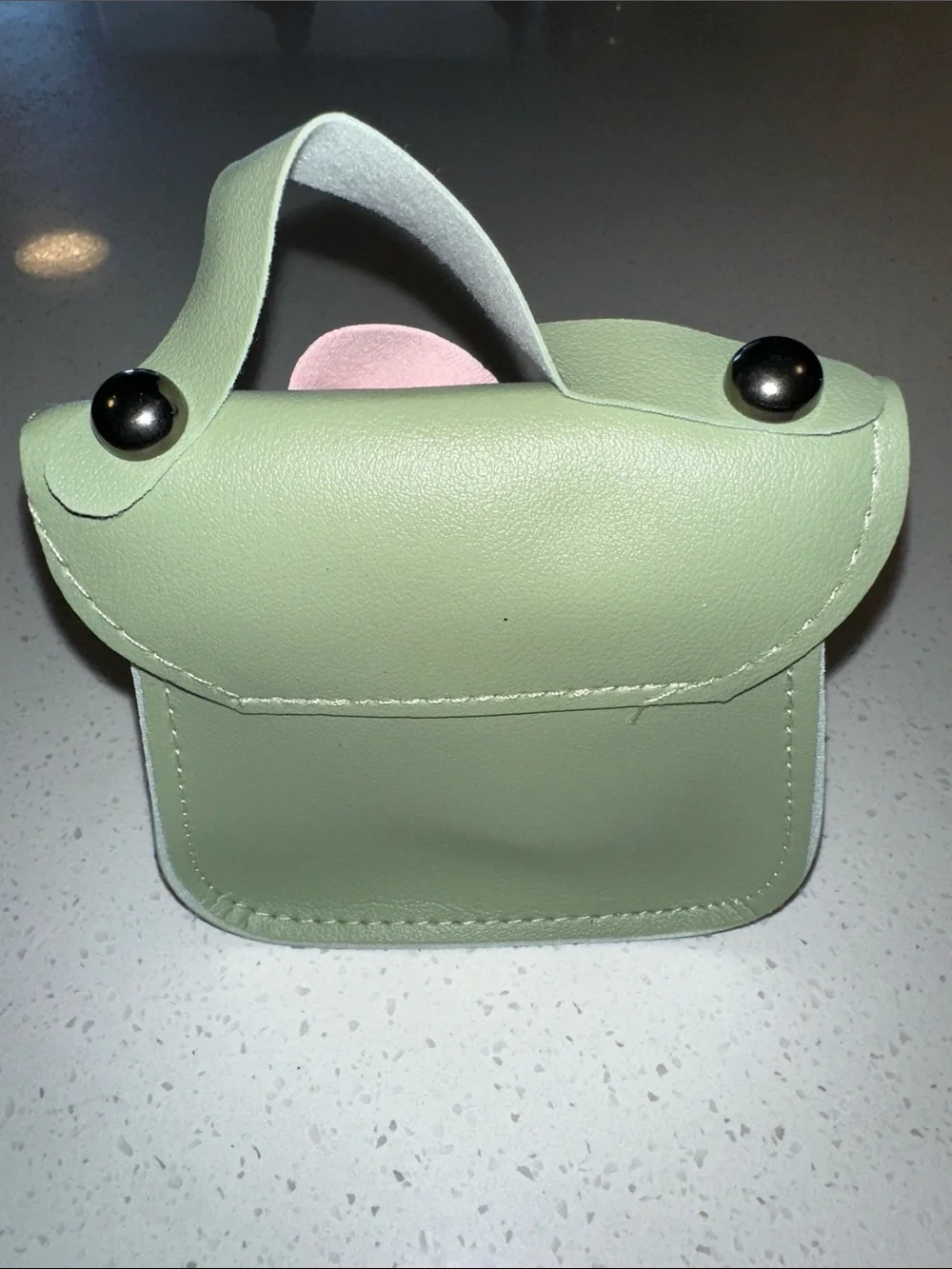 Hello Kitty Green Mini Handbag/Crossbody with Pink Bow Hello Kitty Face, NWT